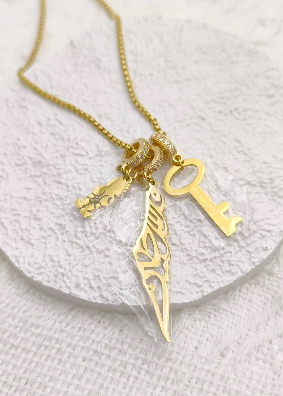Palestinian charm necklace 3-in-1