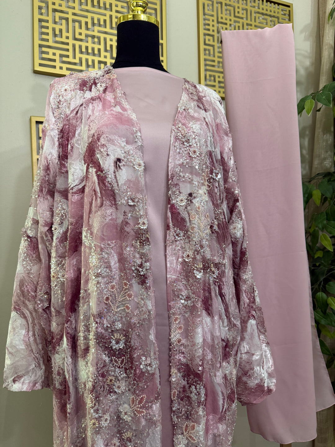 Petals and Shimmer Abaya Collection