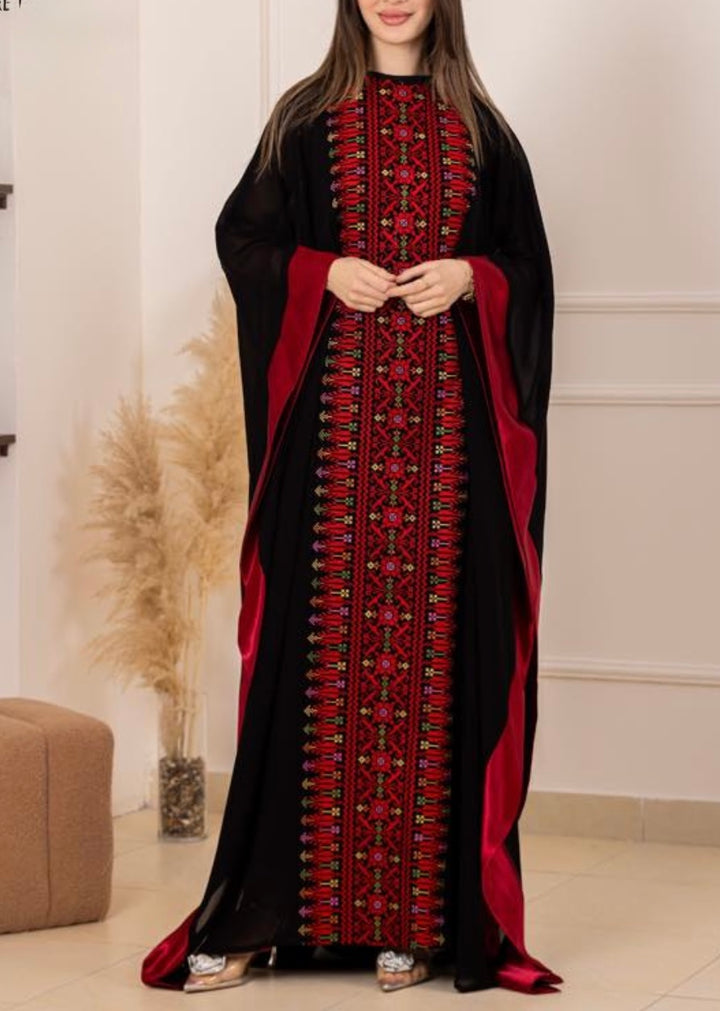 Sabeel Palestinian Draped Abaya – Black