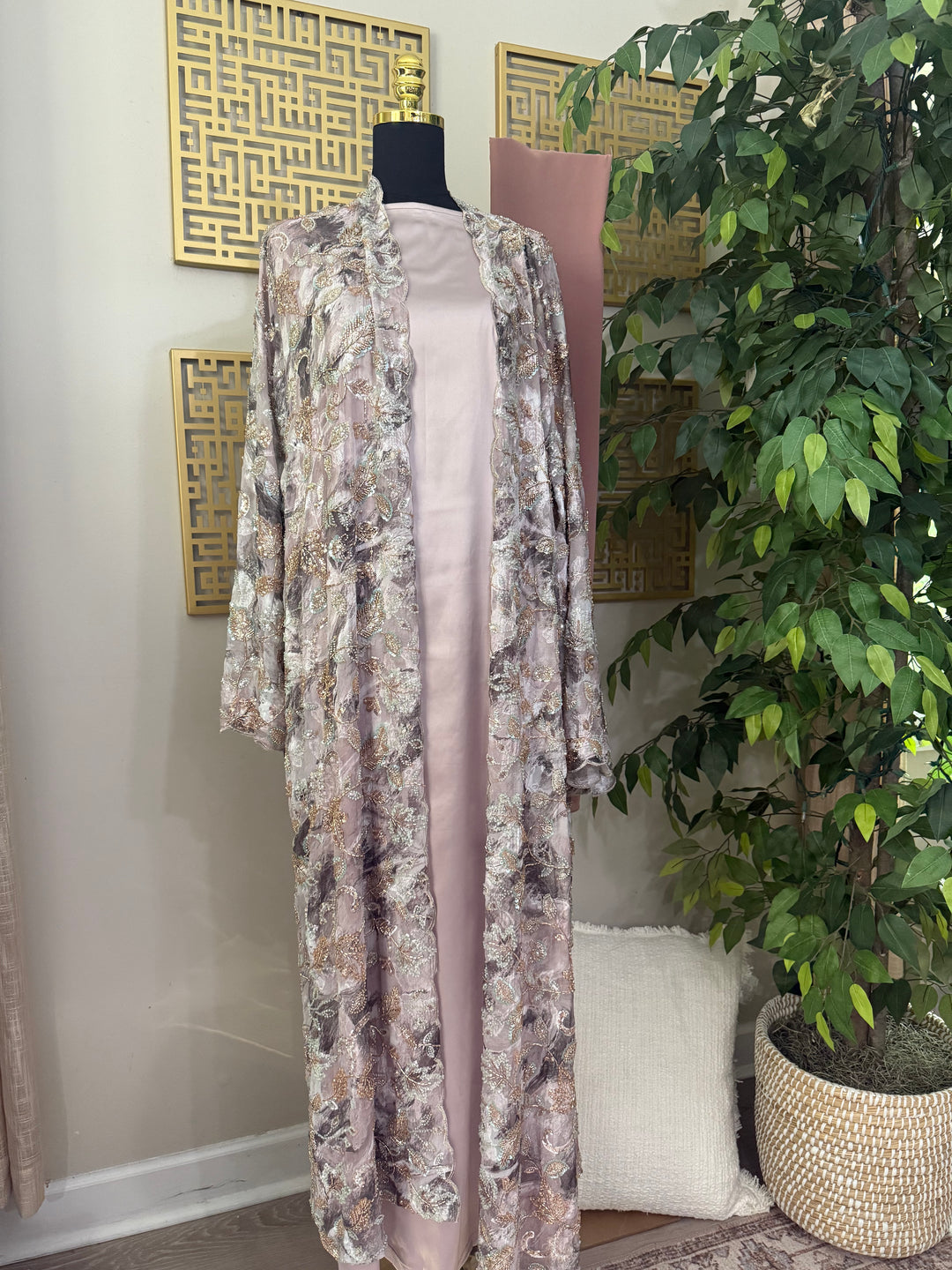 Desert Bloom- Petals and Pearls Abaya Collection