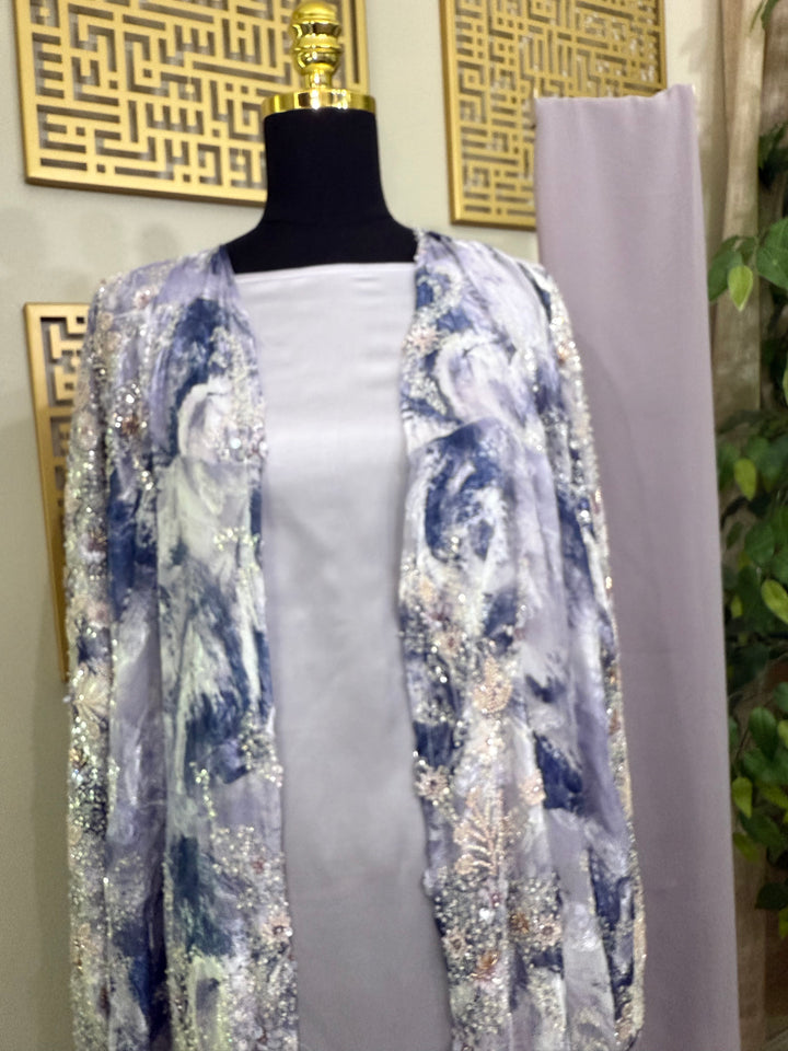 Petals and Shimmer in Amethyst Glow