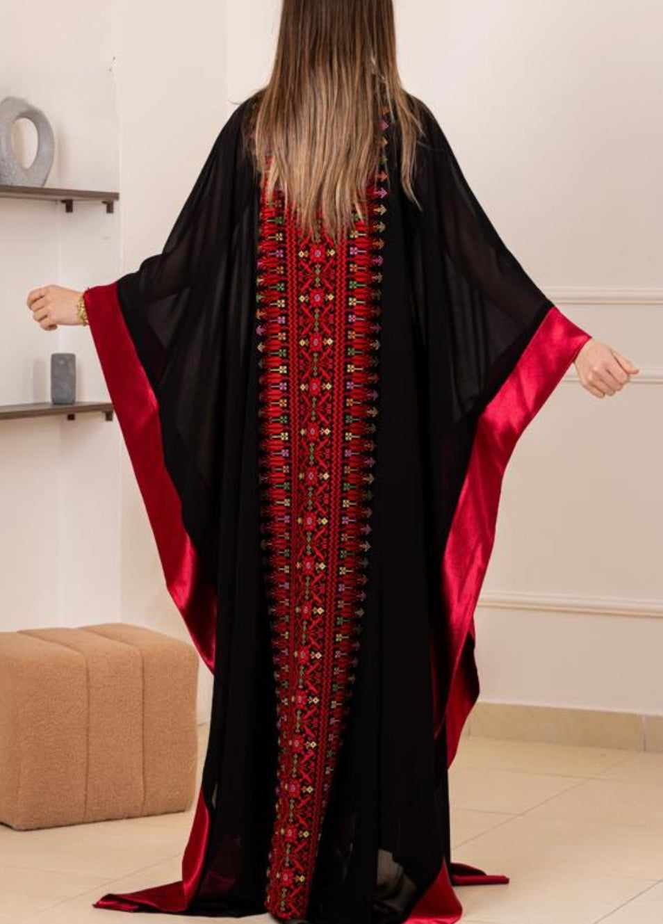 Sabeel Palestinian Draped Abaya – Black