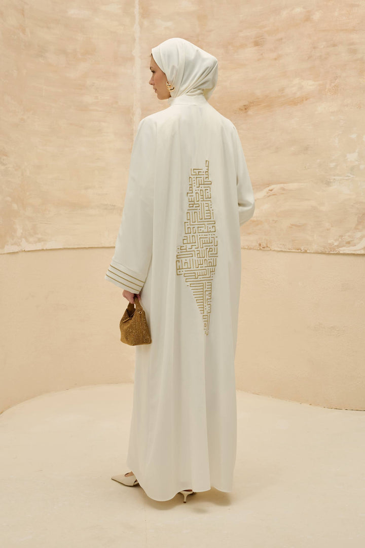 Palestine Map Embroidered Abaya | Multiple Colors