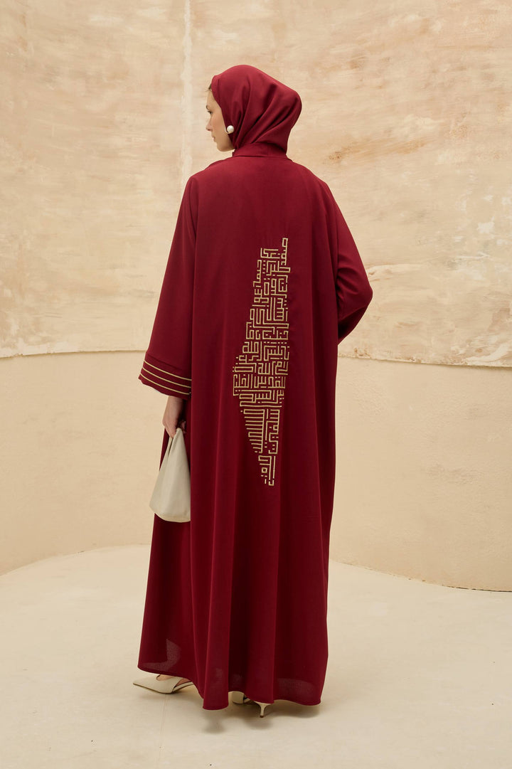 Palestine Map Embroidered Abaya | Multiple Colors
