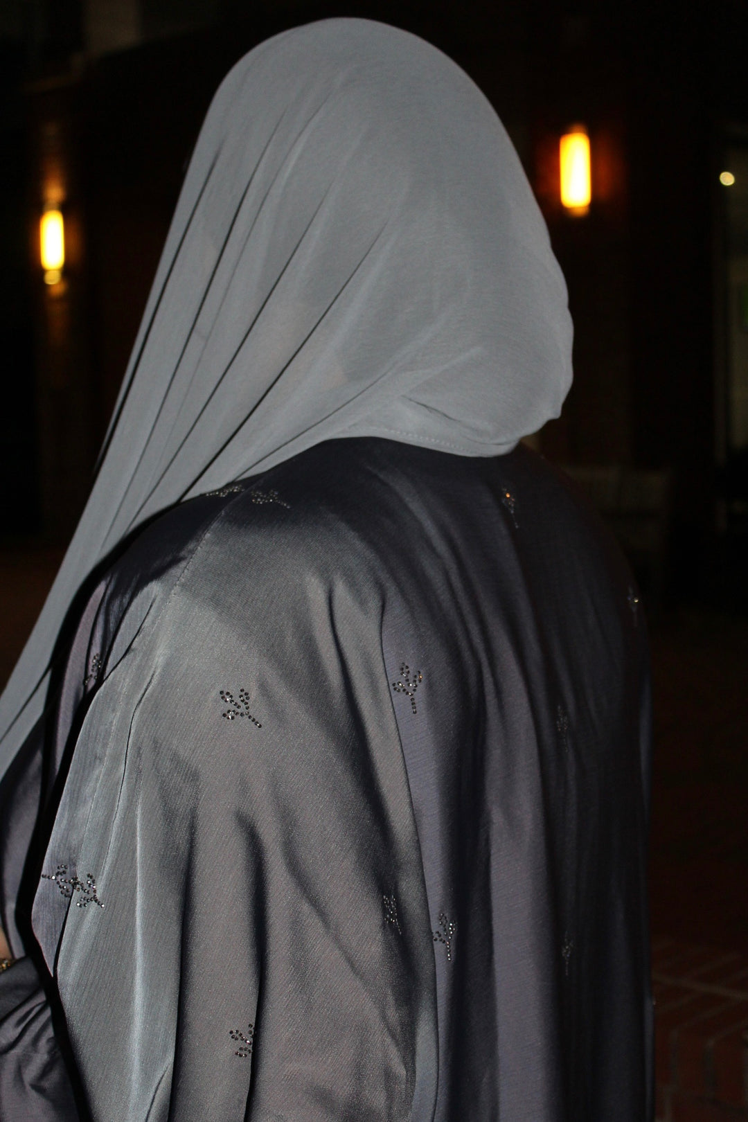 Layali Batwing Abaya - Smokey Grey