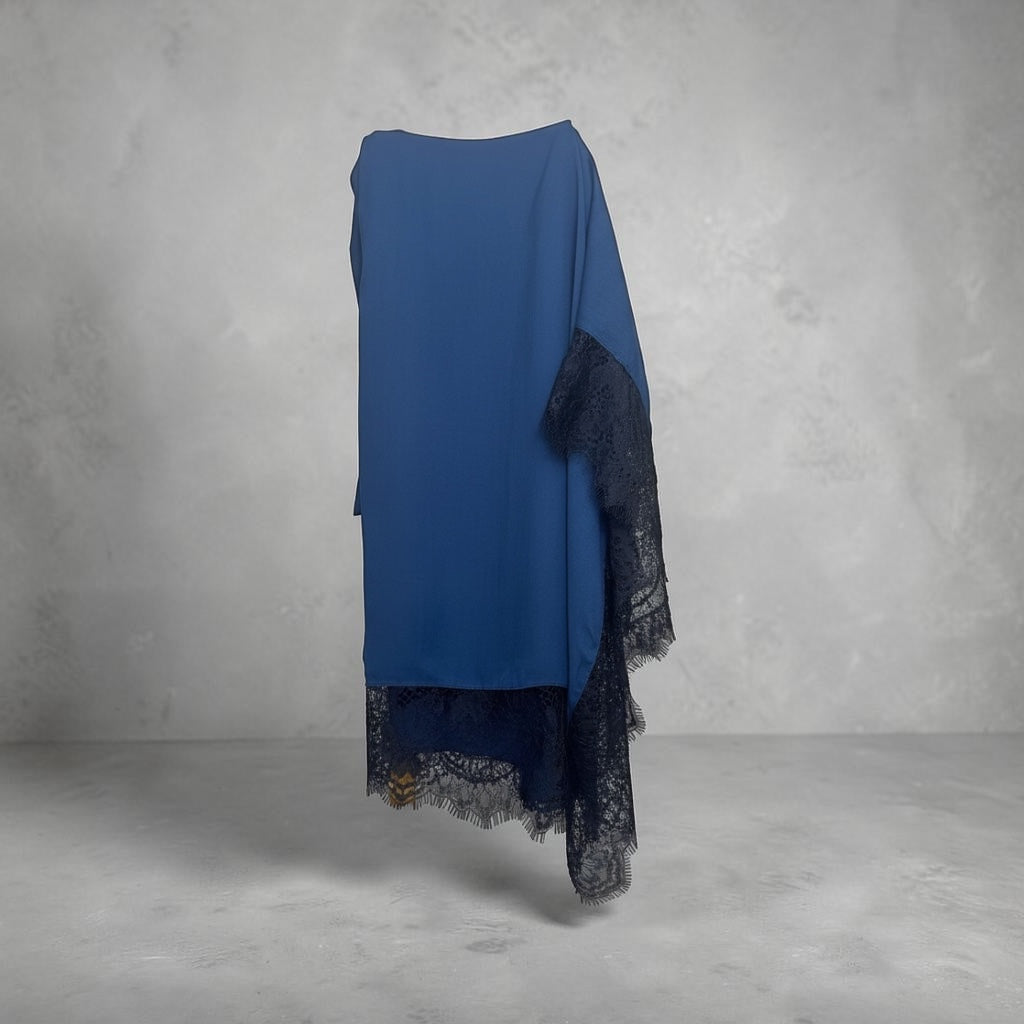 After Midnight Cotton Modal Scarf Lace Trim