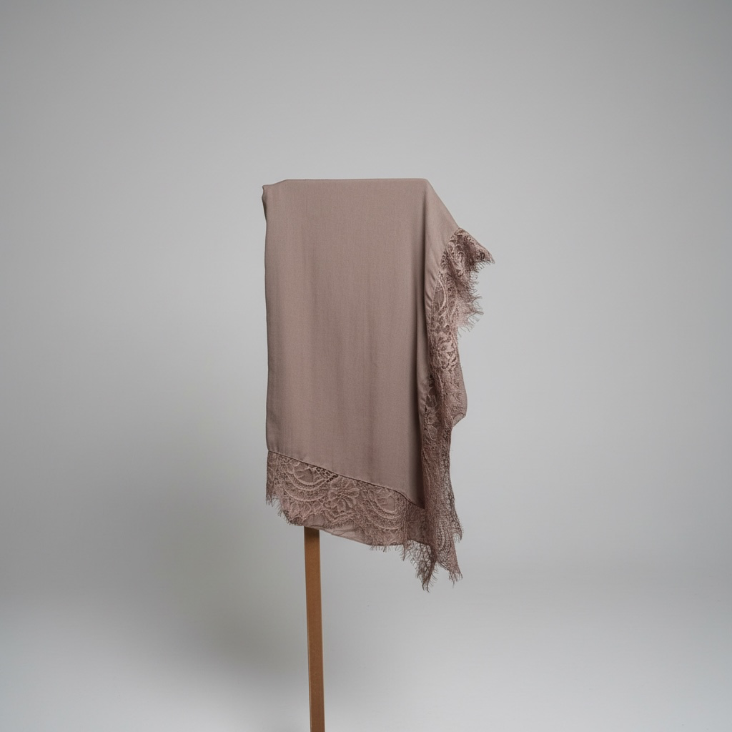 Better than Blush Cotton Modal Scarf Lace Trim