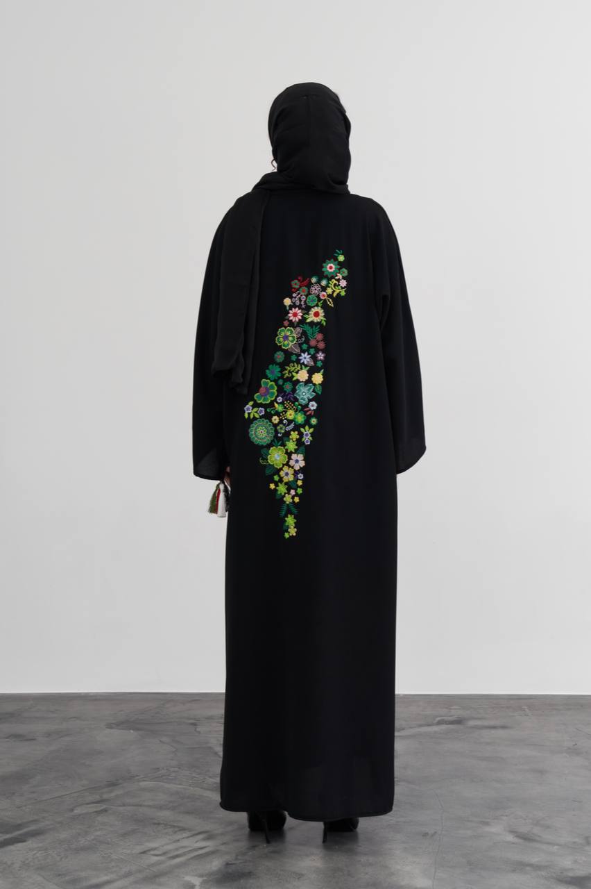 Floral Pali Map Abaya