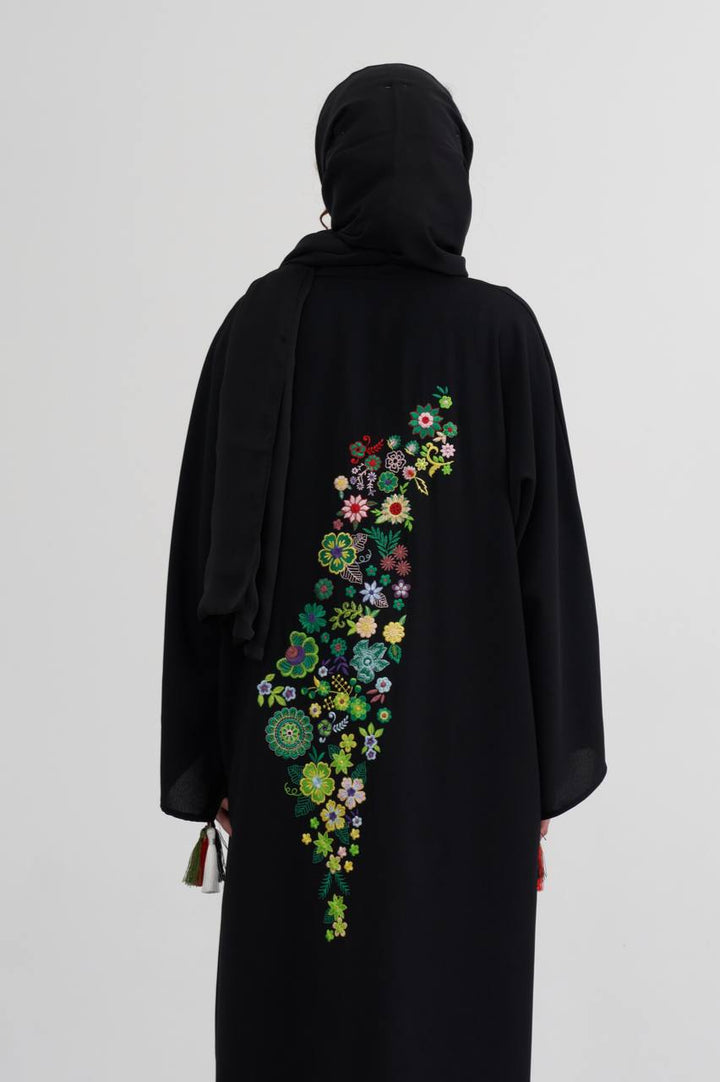 Floral Pali Map Abaya