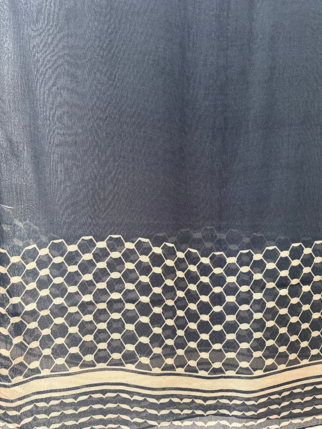 Black Kuffiyeh Print Cotton Modal Scarf