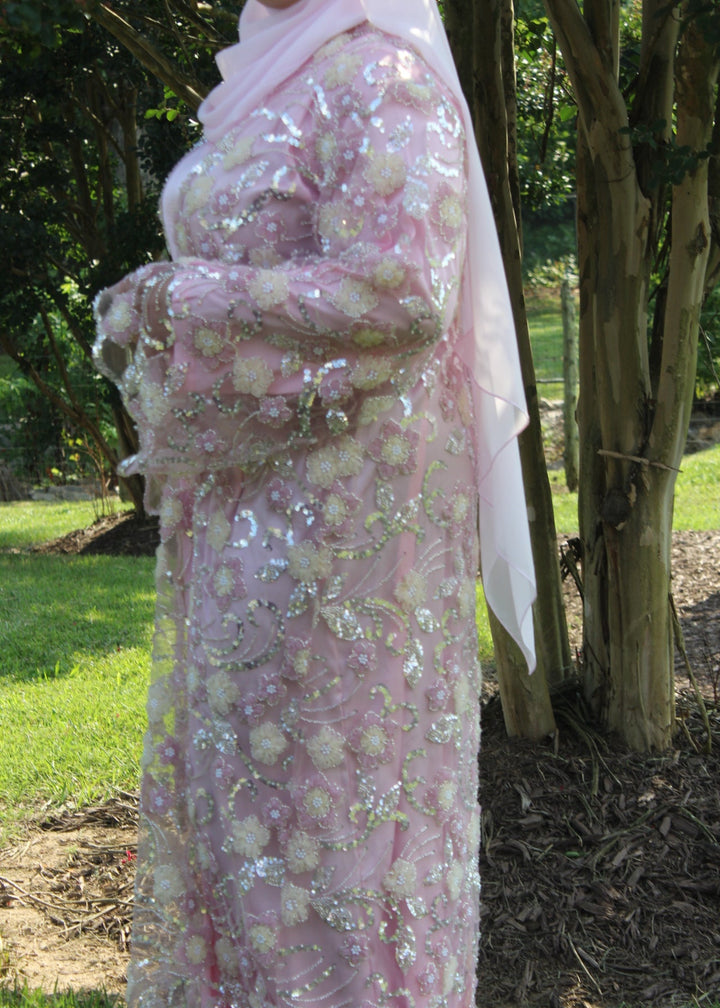 Pink Garden Bloom Abaya