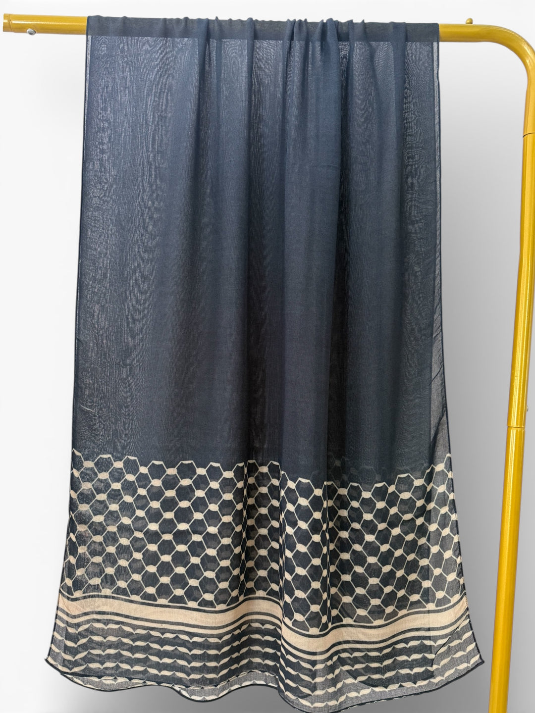 Black Kuffiyeh Print Cotton Modal Scarf