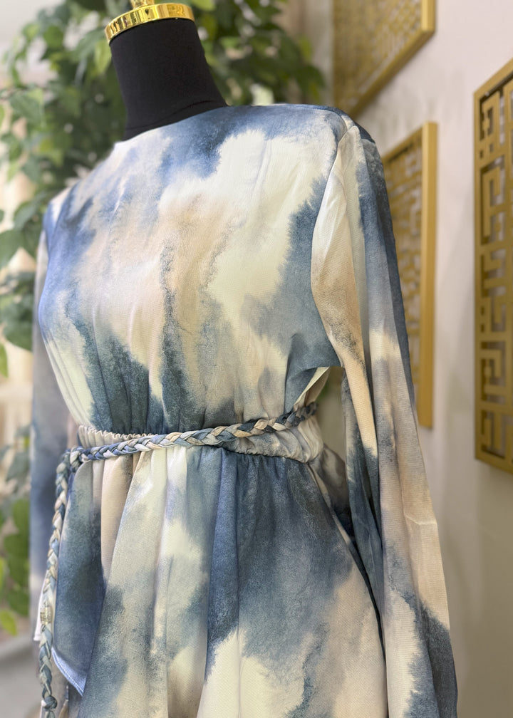 Ocean Bloom Ruffle Dress