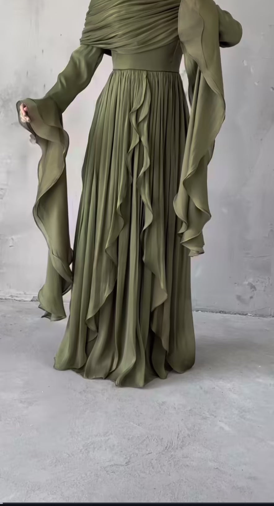 Yasmeen Maxi Dress Olive Green